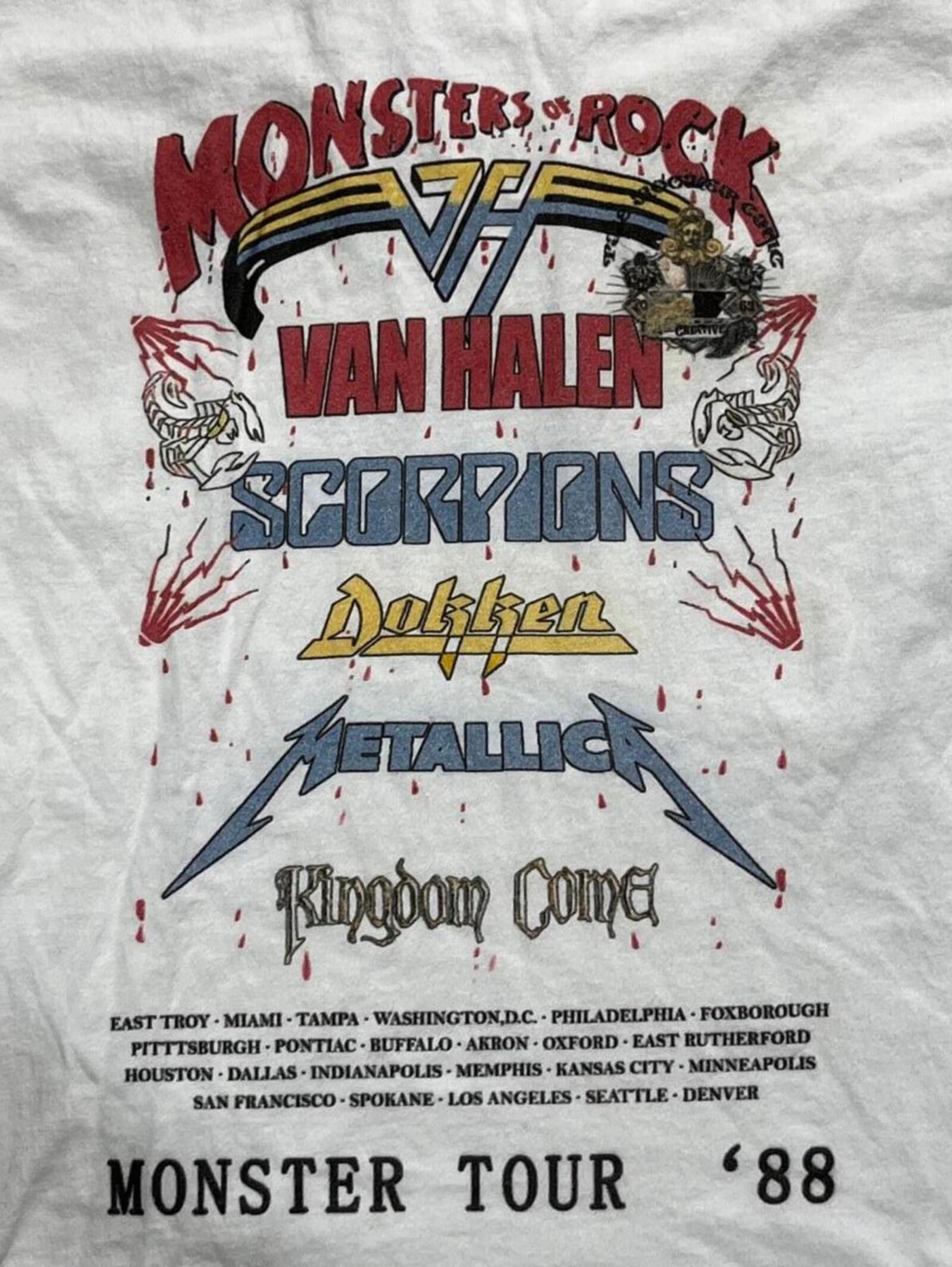 Monsters Of Rock Preowned Small Band T-Shirt